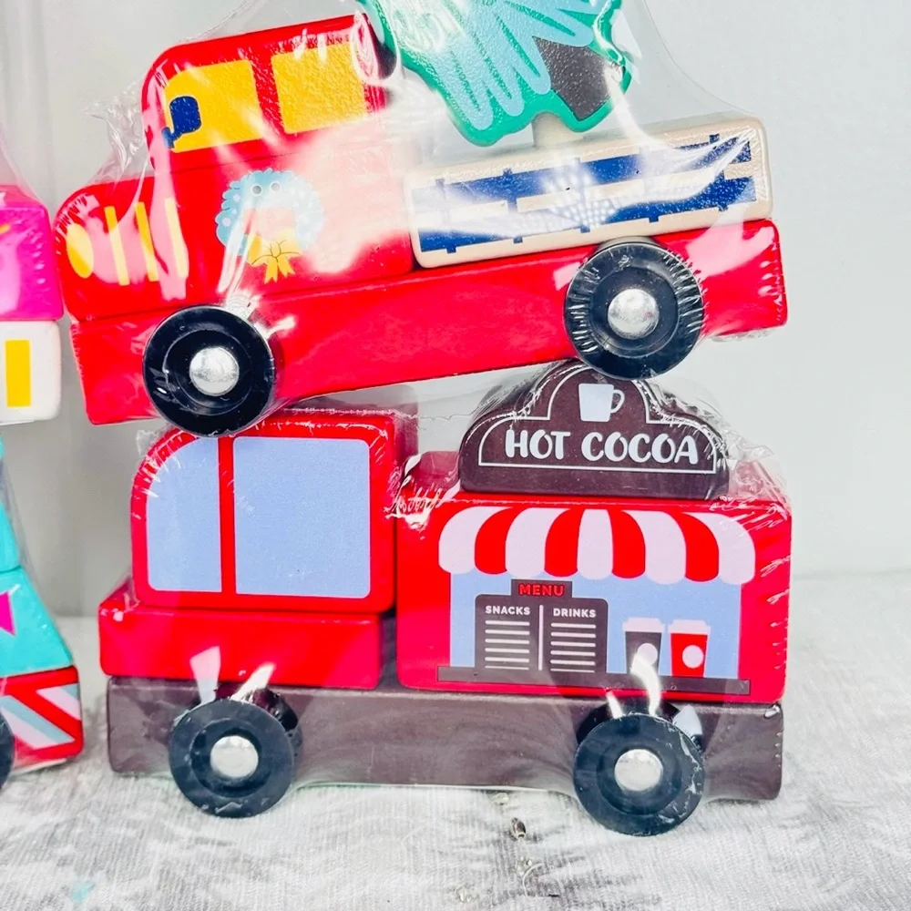 Target Bullseye Playground SET OF 5 Christmas Wooden Trucks
